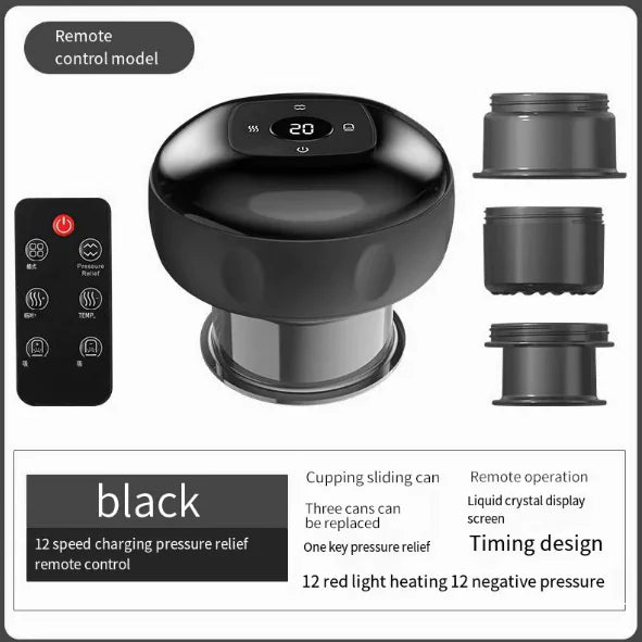 Smart Vacuum Suction Massage Device - Black