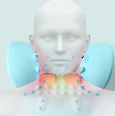 3D illustration of a human neck on massager