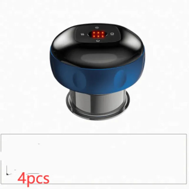 Blue and black electronic device on a white background with '4pcs' text.