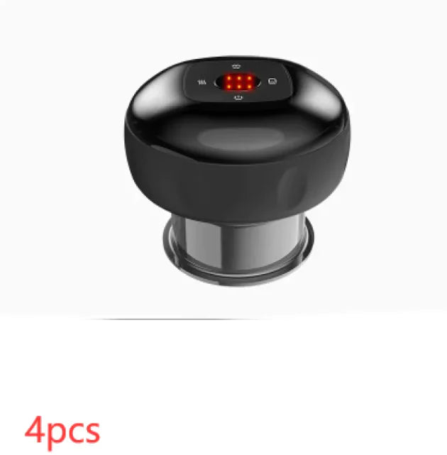 Black electronic device with digital display on a white background