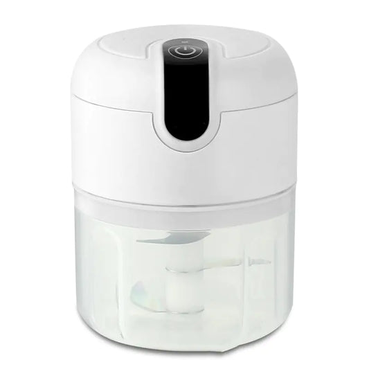White container with a black lid on a white background
