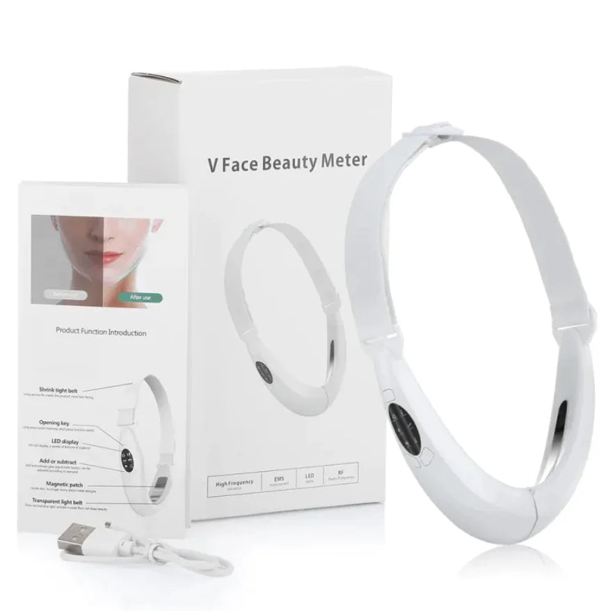 V Face Beauty Meter with packaging on a white background